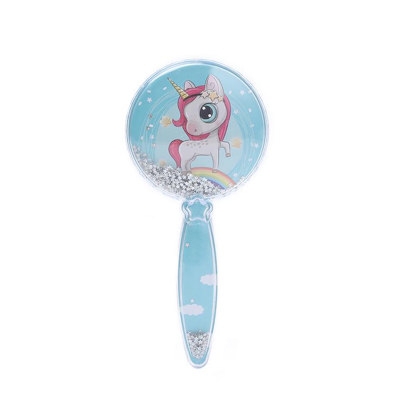 

Transparent Quicksand Cartoon Air Cushion Comb with Round Sequins