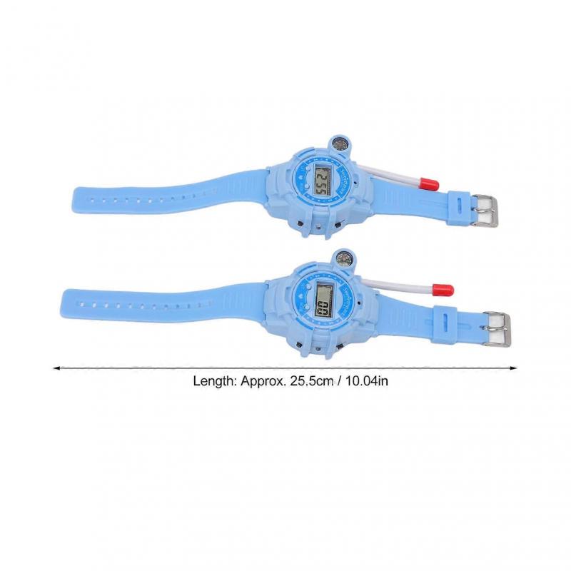 Children Walkie Talkies Watch LCD Screen Noise Reduction Telescopic Antenna Calling Walky Talky Watch Blue