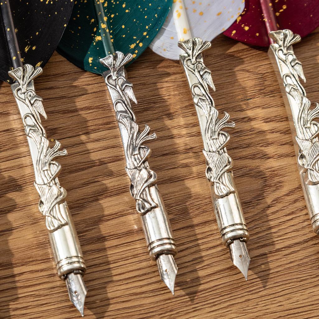 Retro Quill Pen Feather Dip Pen Calligraphy Gift for Beginner Gothic Calligraphy