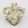 Elegant Faux Pearl Rhinestone Scarf Ring Silk Scarf Buckle Clip Fashion Jewelry