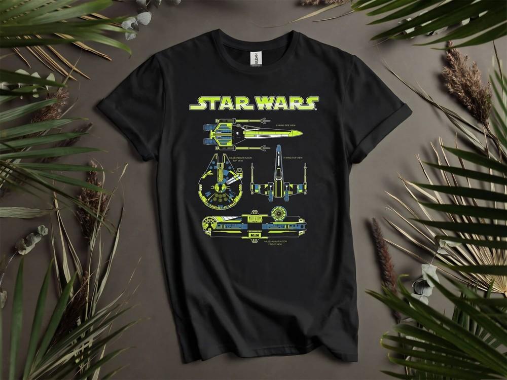Star Wars Ship Schematics Tshirt T shirt Men Women Unisex Tshirt K771 Unisex T-Shirt L