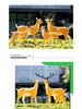 Luminous Fiberglass Sika Deer Sculpture for Garden Lawn Decoration