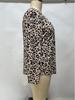 2024 European & American Leopard Print Casual Long Sleeve for Autumn/Winter