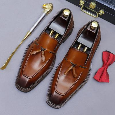 Fashion Luxury Tassel Men Loafers Shoes Gentleman Casual Moccasin Gommino Shoes Men Fringed Party Dress Shoes Man Zapatos Hombre