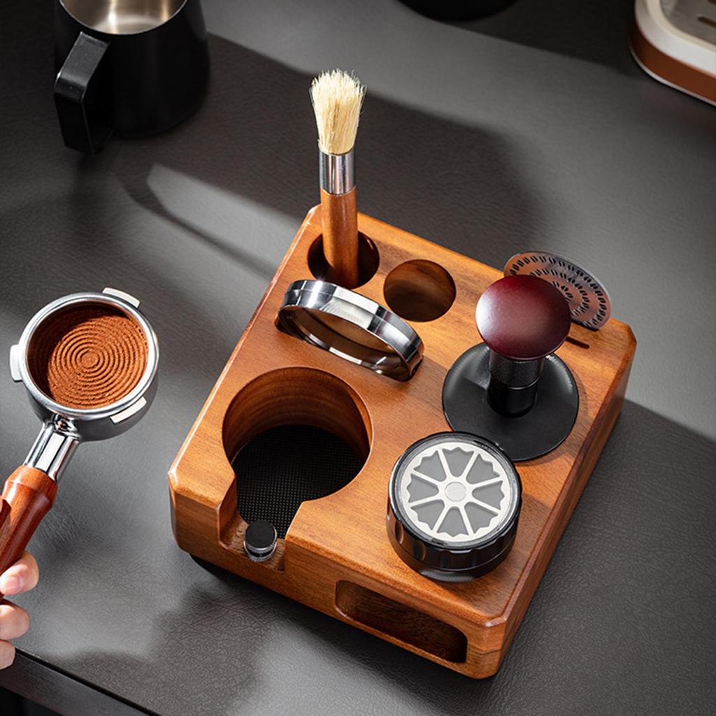 Coffee Tamping Station Portafialter Holder Coffee Portafilters Brush  Coffee Storage Tool Espresso Accessories Barista Tool