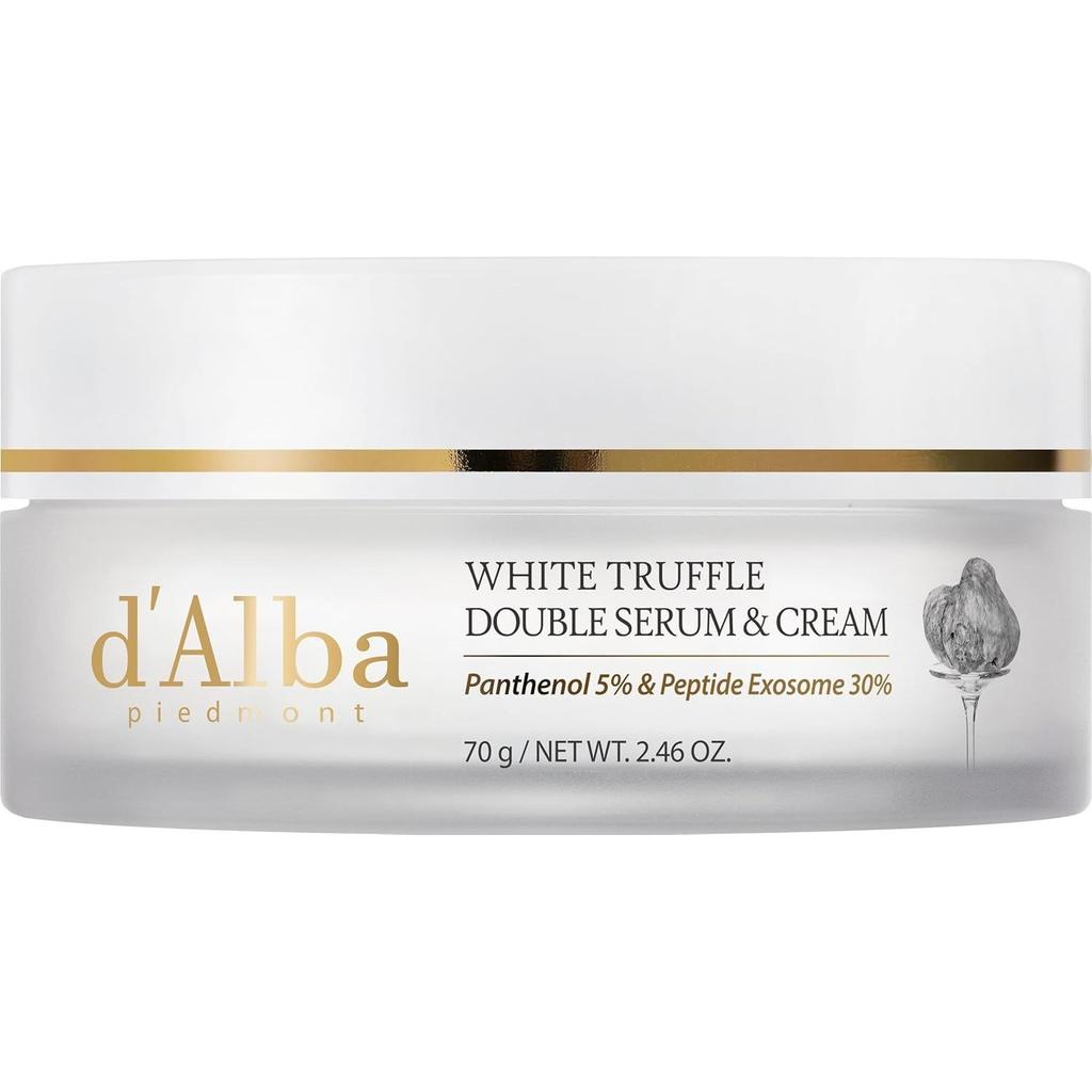 dAlba Official White Truffle Double Serum Cream (70g) - Night Eye Elasticity Firming Moisturizing Fine Line Care Face Korean Cosmetics Radiance (70g