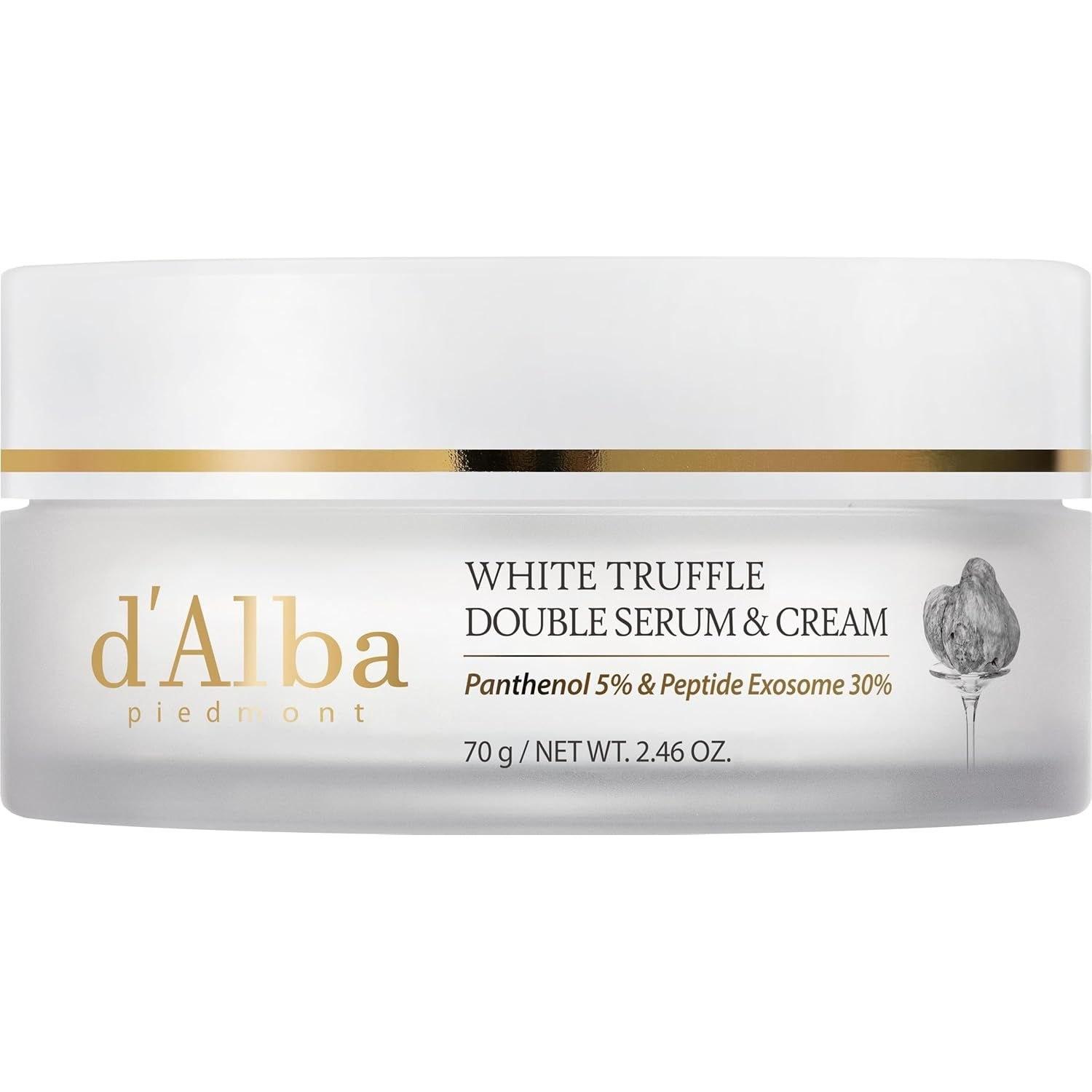 dAlba Official White Truffle Double Serum Cream (70g) - Night Eye Elasticity Firming Moisturizing Fine Line Care Face Korean Cosmetics Radiance (70g