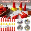 Kit d'outils universel à buse en caoutchouc intégrée réutilisable pour sceller et calfeutrer, revêtement, kit d'outils à buse en caoutchouc réutilisable