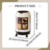Decorative Large Capacity Trash Can with Universal Wheels for Kitchen, Vanity, Garage, RV.
