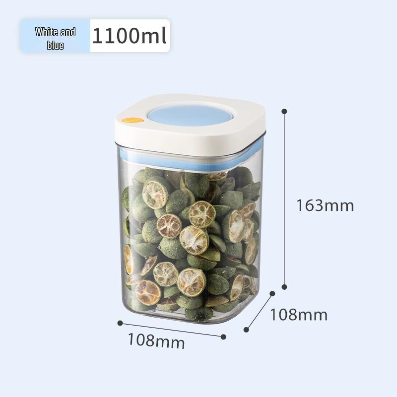 Press-Down Vacuum Seal Food Storage Jar for Coffee Beans & Grains