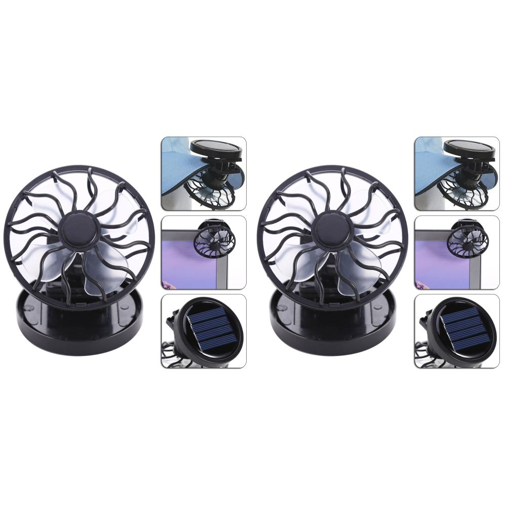 1-10Pcs Mini Portable Solar Clip Fan Travel Camp Hiking Summer Camping Hiking Wilderness Survival Cooling Fan Solar Fan Hat Clip