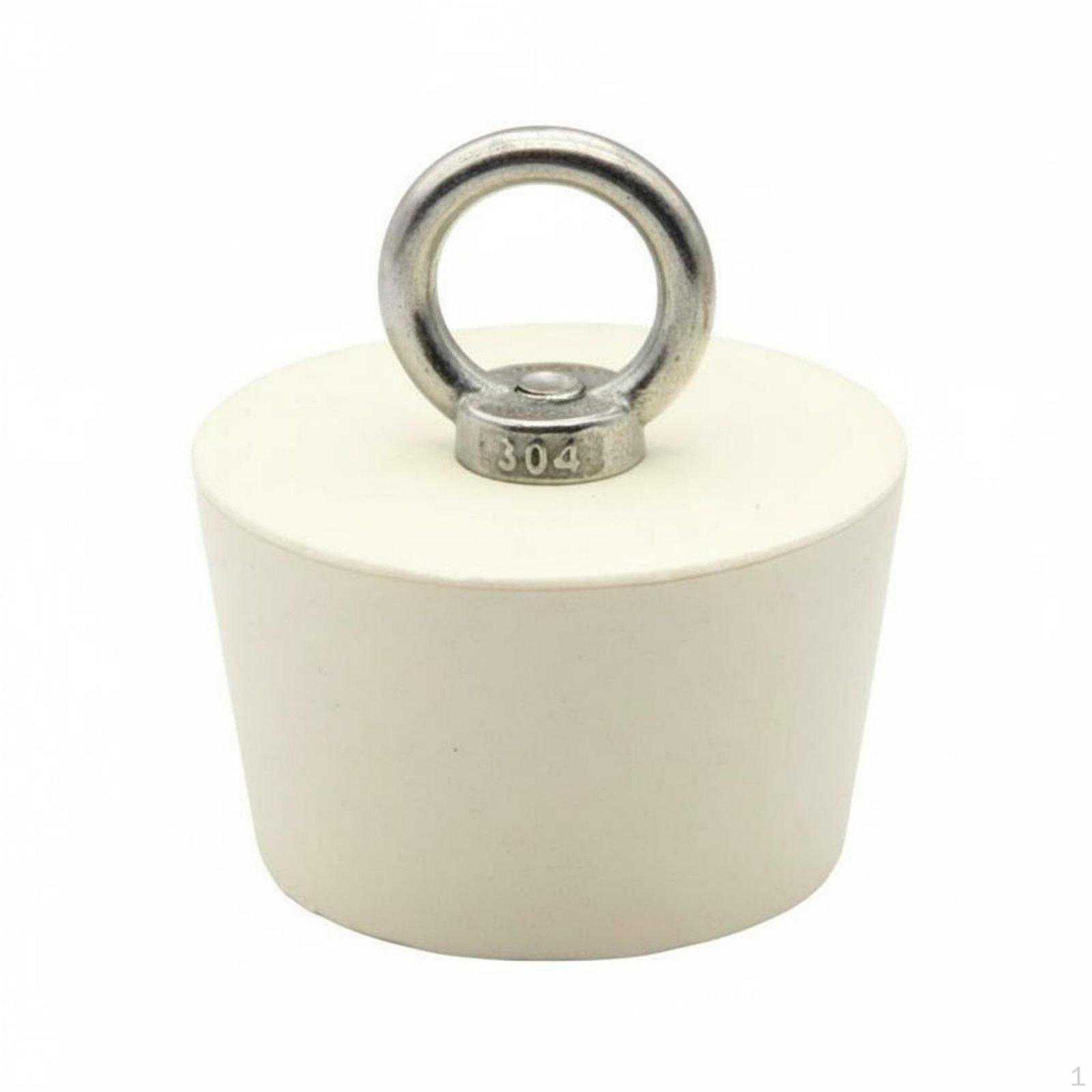 Rubber Drain Stopper with Loop OdorResistant Sink Versatile Use Tapered Plug