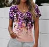 3D Digital Printed Plant Flower Series Summer T-shirt Short Sleeved Round Neck Top