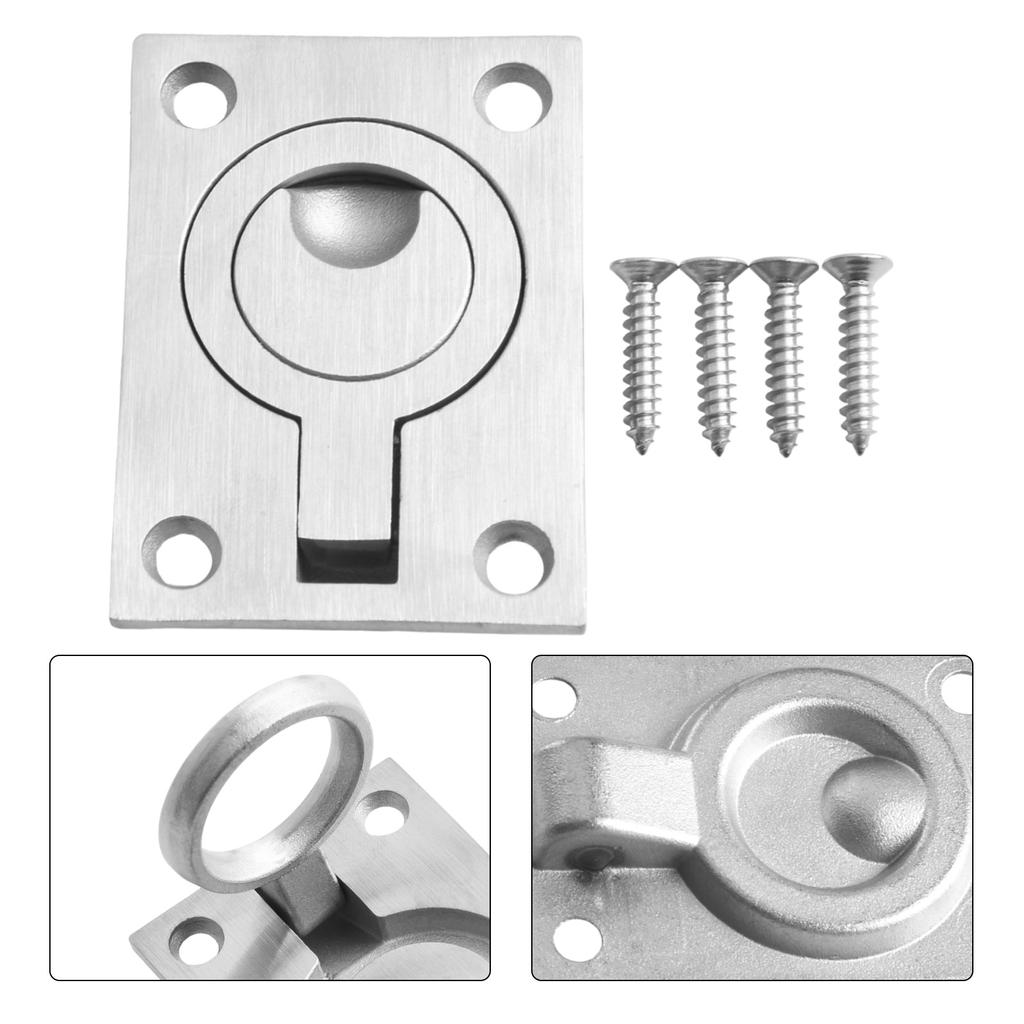 Mâner ascuns din oțel inoxidabil Inel de înclinare a degetului Mâner de tragere Ușă de capcană dulap dulap Feronerie încorporată pentru mânerul ușii glisante