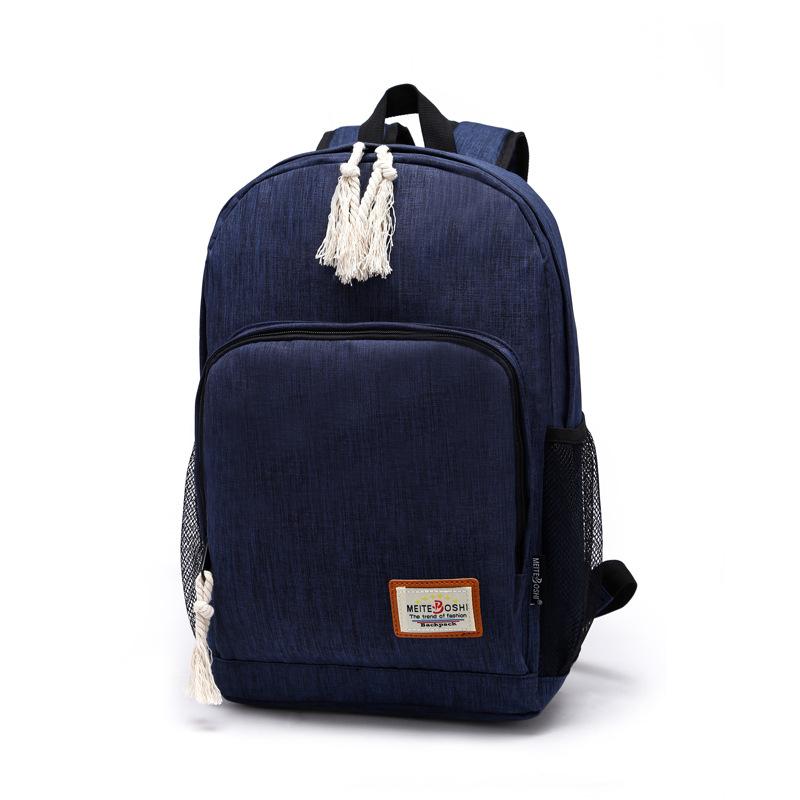 Schoolbag new backpack, British Oxford cloth flip solid color backpack outside casual sports bag wholesale