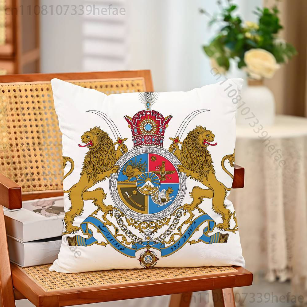 Imperial Coat of Arms National Emblem Pillow Case Plush Pillow Cases Home Decoration Pillow Cover for Sofa Bed Chair Living Room