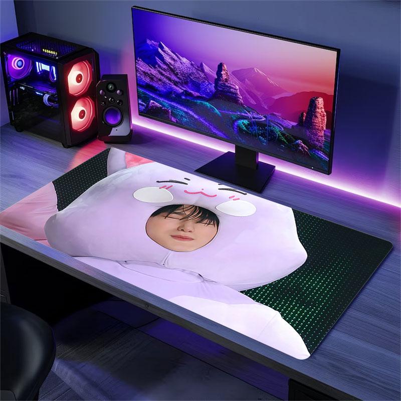 Choi San Mouse Pad, Large Gaming Desk Mat, Non-slip XXL Mousepad for Laptop & Tablet, Mini PC Playmat with Stitched Edges