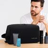 Large Capacity Man Cosmetic Bag Handheld Makeup Bag Portable PU Toiletry Bag  Travel