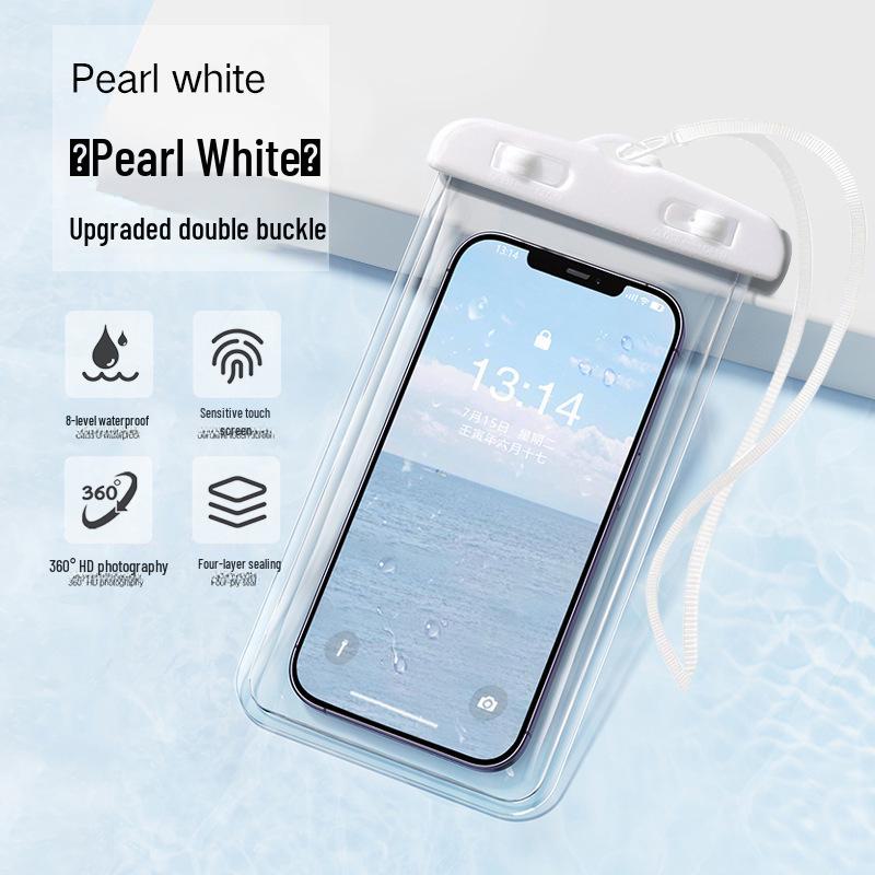 Touch-Sensitive Transparent Waterproof Phone Bag for Swimming and Rafting
