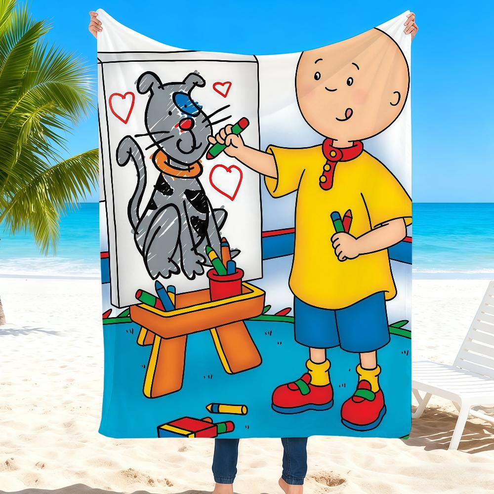 Couverture Cartoon C-Caillou Super Chaude Confortable Couverture Jetée en Peluche Enfant Maison Canapé Chambre à Coucher Cadeau