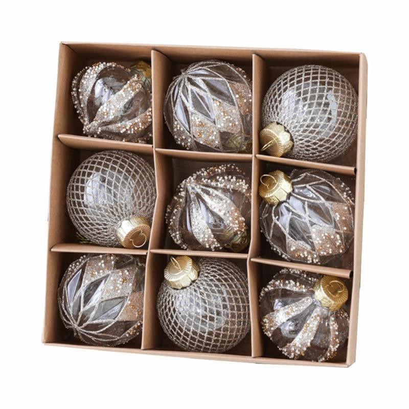 9 шт. Расписной рождественский шар, подвеска, елочное украшение, дом, свадьба