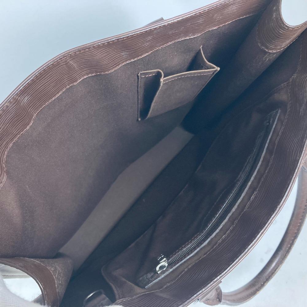 Louis Vuitton M5908D Epi Sac Plat Tote Bag Vertical Hand Bag Leather mocha Brown