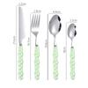 4Pcs Fashion Pearl Handle Cutlery Set Creativity Stainless Steel Knife Fork Western Steak Tableware  Table Decor Gifts