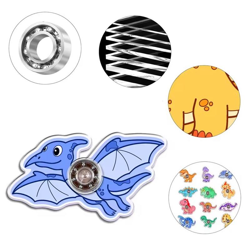 12 Stück Dinosaurier Finger Kreisel Spielzeug für Kinder Dschungel Geburtstagsparty Mitgebsel Pinata Füller Stressabbau Drehender Fidget Spinner Geschenke