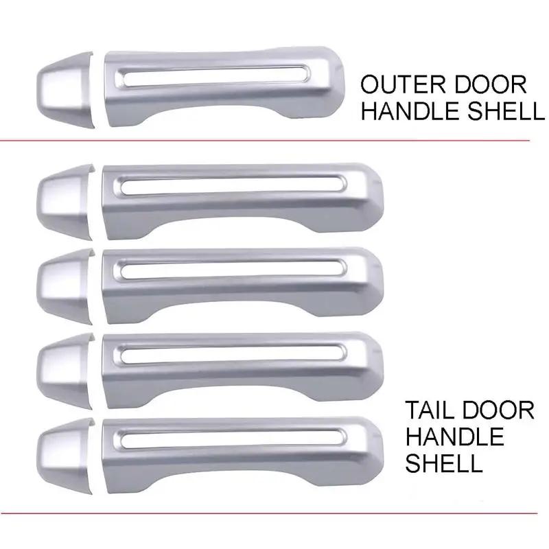 5Pcs/Set Auto Outer Door Handle Cover Fit For Jeep Wrangler JL 2018-2024 Black Red Silver Car Accessories Door Handle Trim Shell