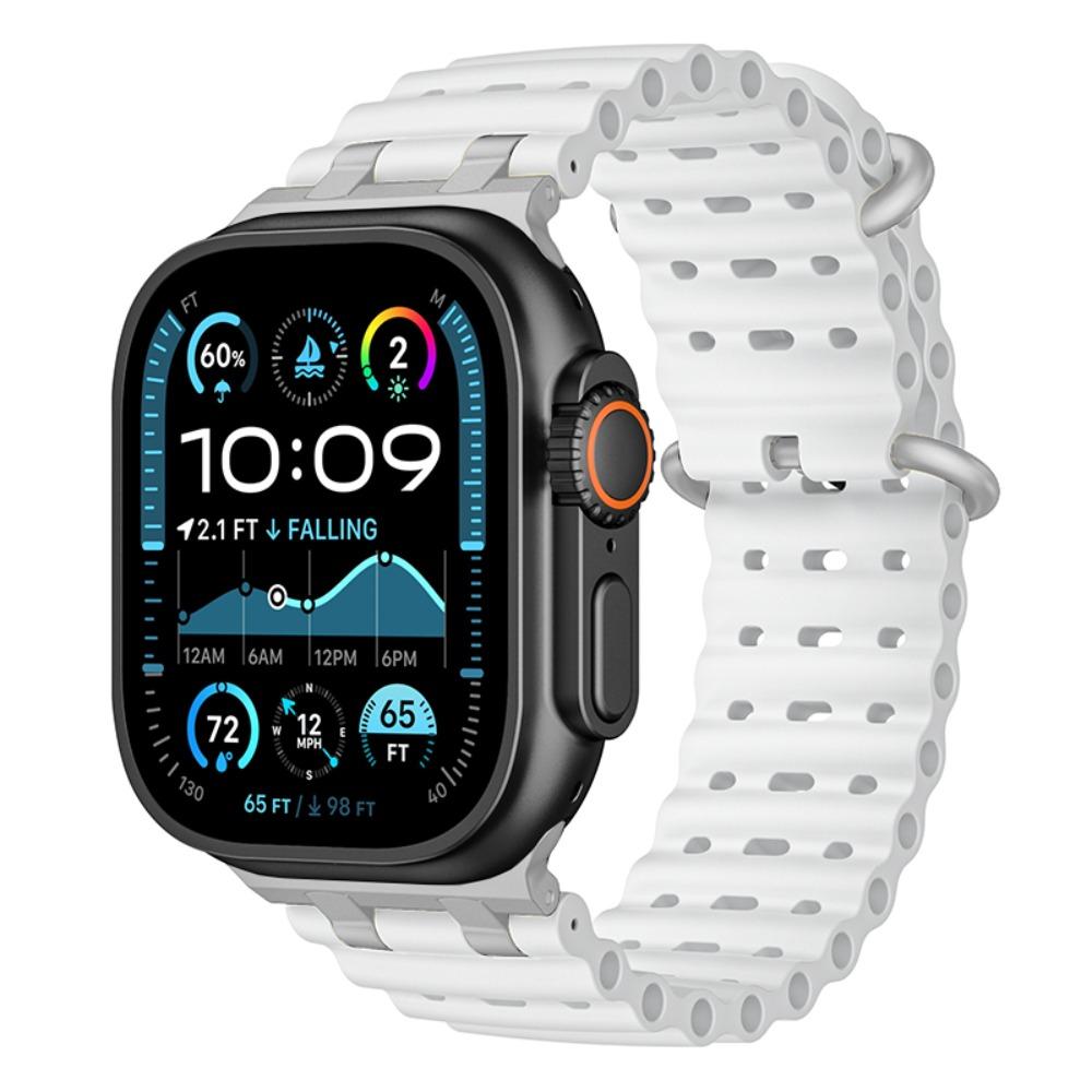 Ocean Silicone Sports Band for Apple Watch Ultra2 49mm Series 10 46mm Soft Loop Strap for Series 9 8 7 6 5 4 SE 45mm 44mm Correa