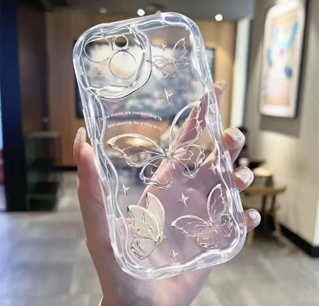 Flash line butterfly for iphone17promax mobile phone case Apple 15 Europe, America and 14 Pro Japan and Korea 13/16