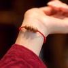 Peach Wood Red String Good Luck Bracelet for All Ages