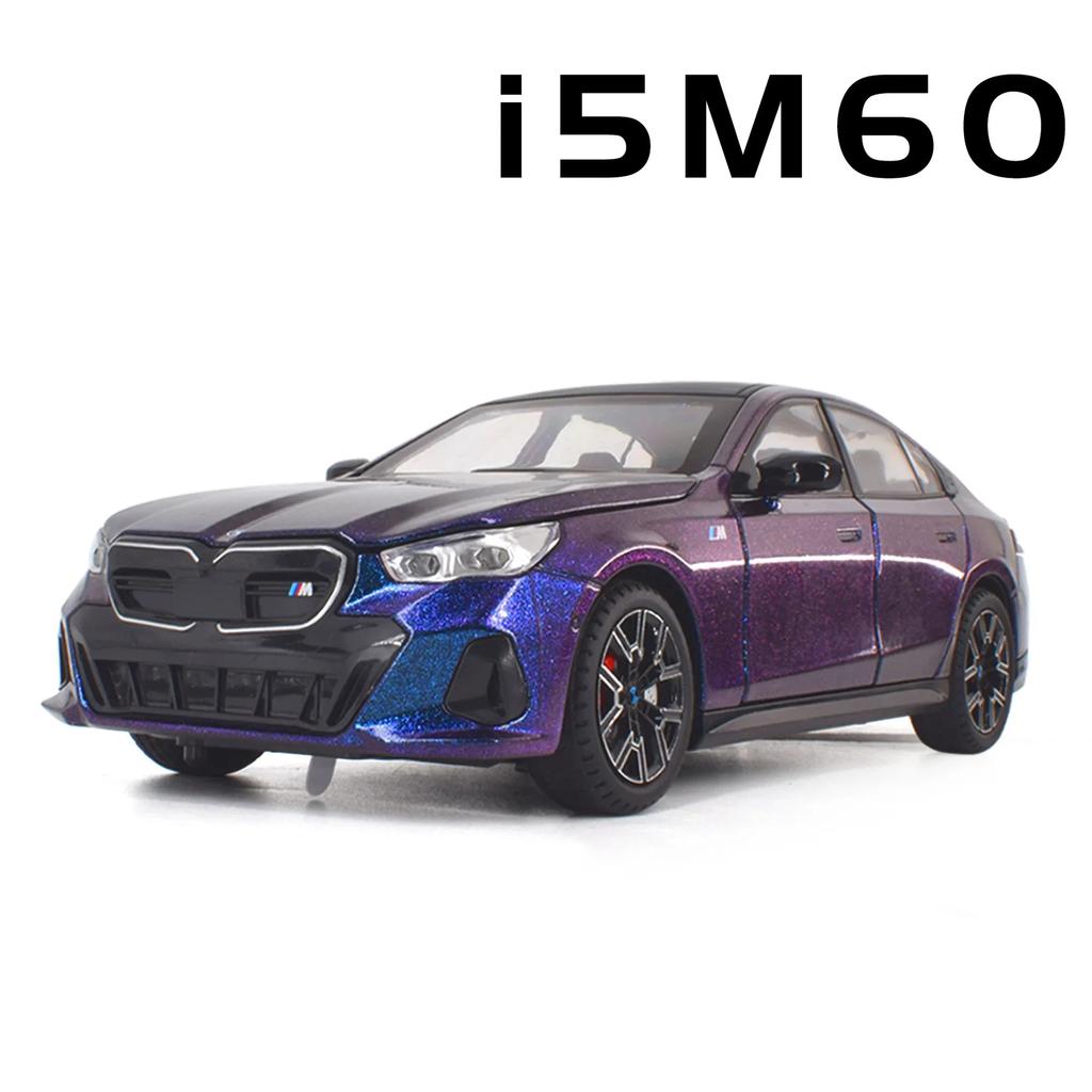 1:24 Scale I5M60 M8 Sports Car Model Toy Diecast Metal Sound Light Shock Absorption Doors Opened Vehicle Models for Children