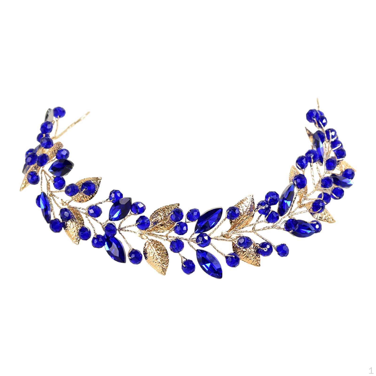 

Невеста Свадебные Волосы Виноградная Лоза Декор Листья Аксессуары для Дней Рождения Подарки Праздники синий