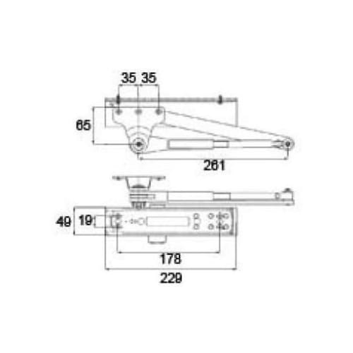 

LIXIL (Tostem) Tostem Door Closer, White, L1X12, for Criella Glass Doors and Criella 19 Renovation Doors
