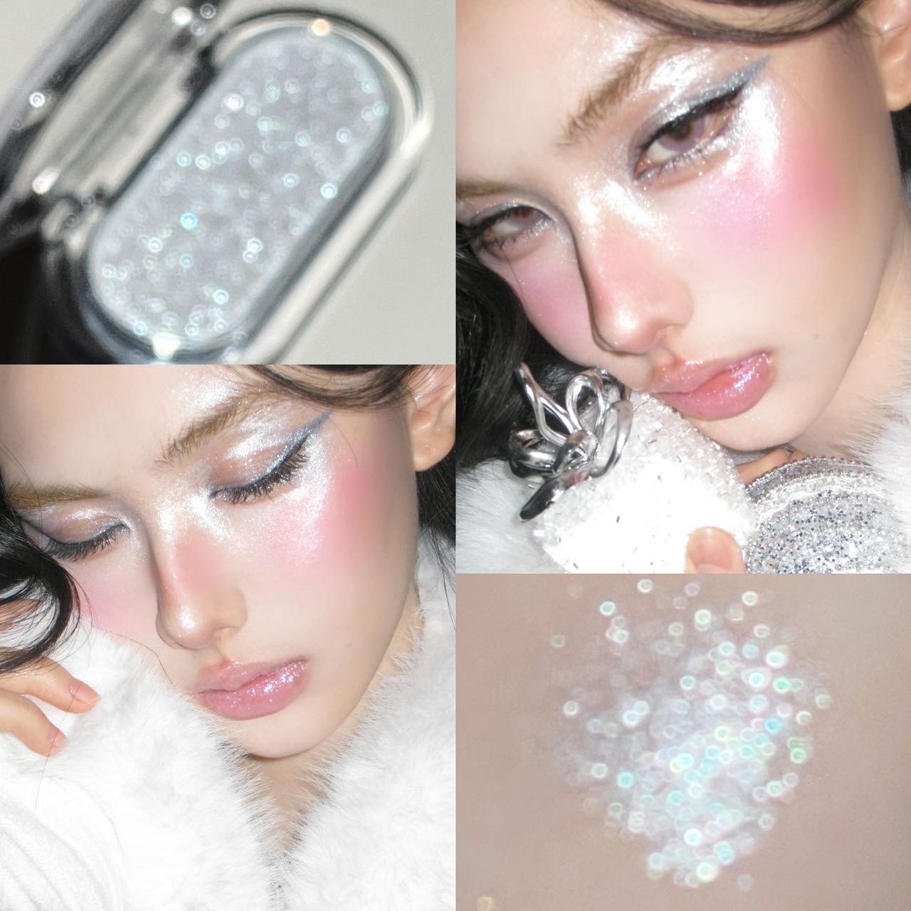 Faiccia Multi-Purpose Ster Highlighter Poeder Subtiele Glans voor Wenkbrauwbot Binnenste Oog Sleutelbeen Langhoudende Make-up