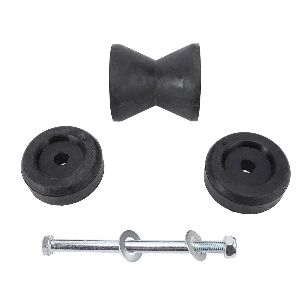 Boat Bow Trailer Roller Shockproof 95mm Black Rubber Bow Stop Bell Roller Enduring Marine Tool for