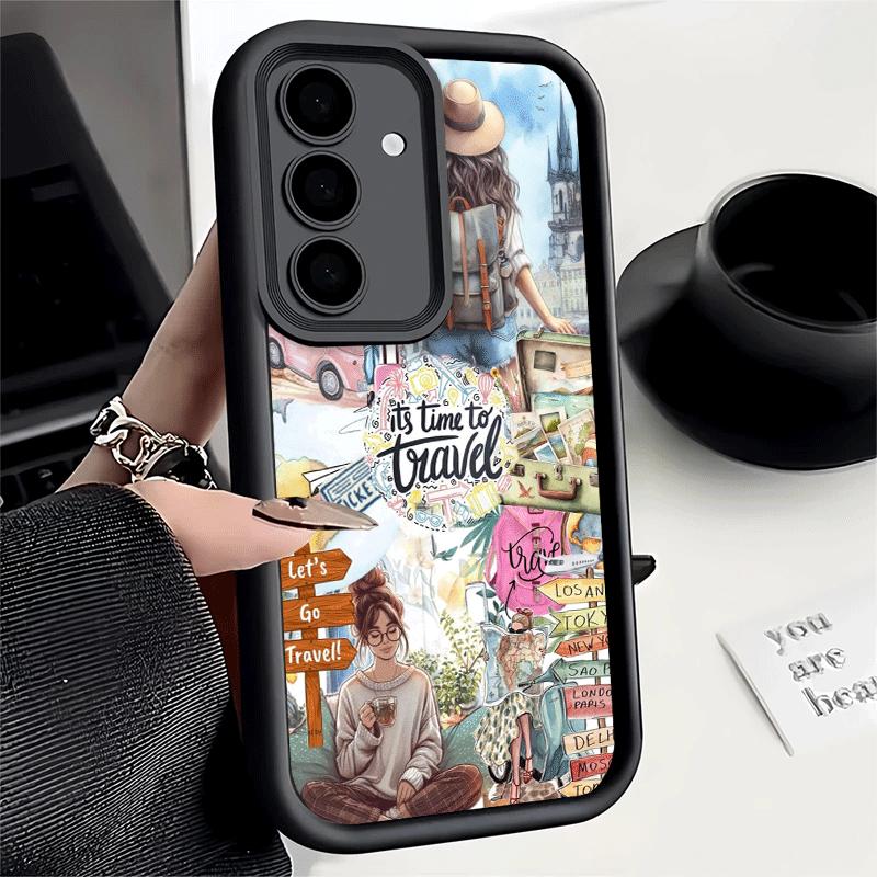 

Travel Map Artistic Pattern Soft Phone Case for Samsung Galaxy A17 A16 A26 A36 A56 A15 A25 A35 A55 A14 A24 A34 A54 A13 A23 A33 A Samsung A34