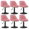 Day and Night - Day and Night Swivel Dining Chairs 6 Pack Pink Velvet