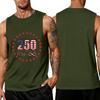 Men's Loose Fit Casual Summer Sleeveless Tank Top with Flag Print Suitable for Daily Wear and Outdoor Activities