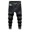 İlkbahar ve Sonbahar Yeni Siyah Kot erkek Moda Marka Baskılı Nakış Mikro Harlan Rahat Trendy Uzun Pantolon Erkekler