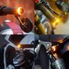 12V LED Motorrad Lenkerendblinker Weiß/Gelb Blinkendes Griffstück Blinker Seitenmarkierungsleuchte für Motorräder