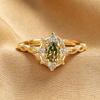 Lindon Classic Copper Alloy Zircon Ring Ladies Jewelry Wedding Promise Party Gift