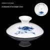 Gaiwan Teacup with Lid: White Porcelain Ceramic Tea Brewing Bowl, 7.5CM, Kung Fu Tea Set Accessory.