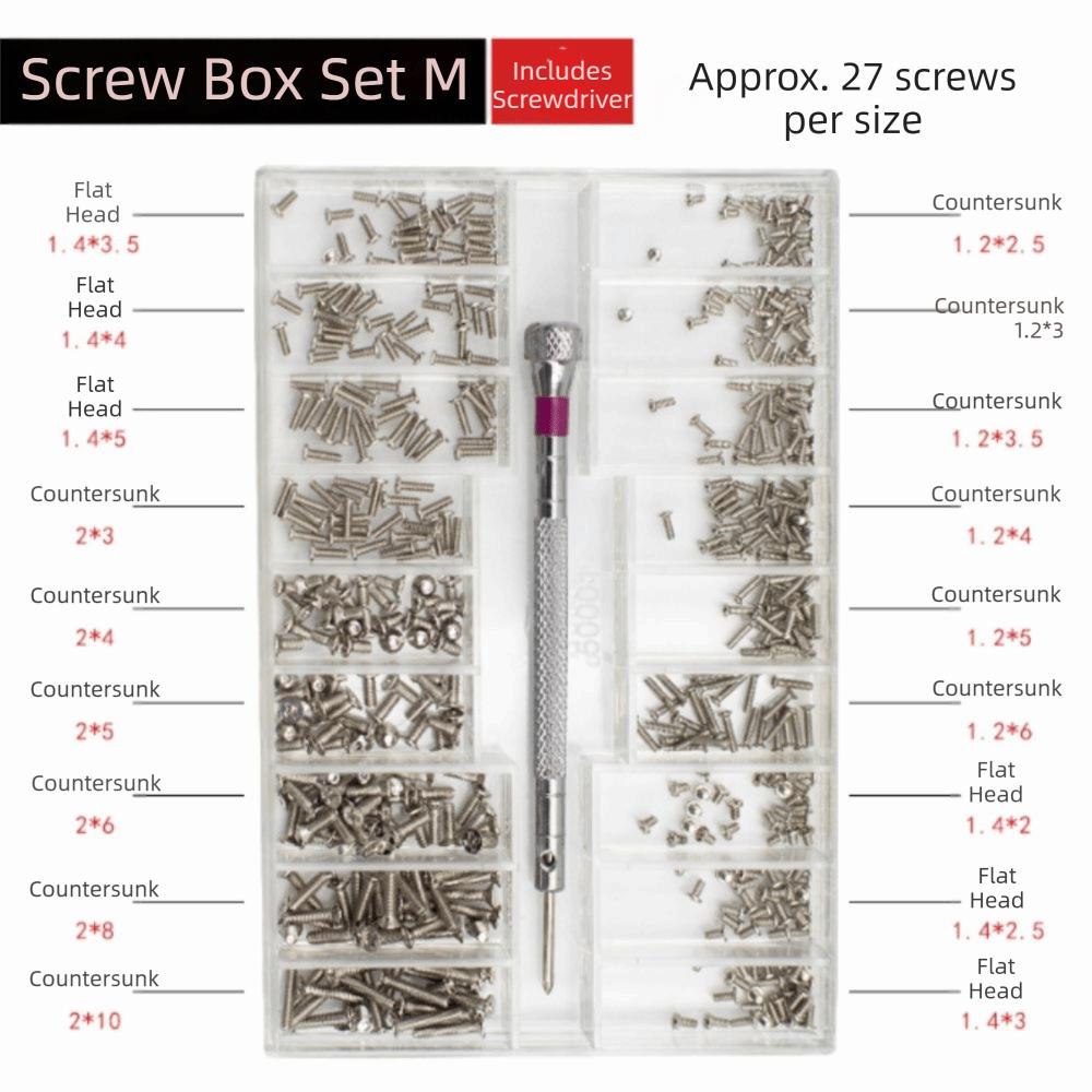 Washer Assorted Mini Screws Set Silver Boxed Repair Tool Kit Cross Micro Screws Tablet Repair