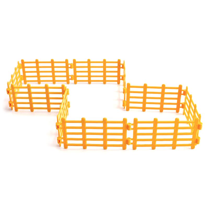 10Pc/Set Fence Decoration Model Simulation Farm Ranch Diy Sand Table Fence Accessories Static Trumpet Children Toy