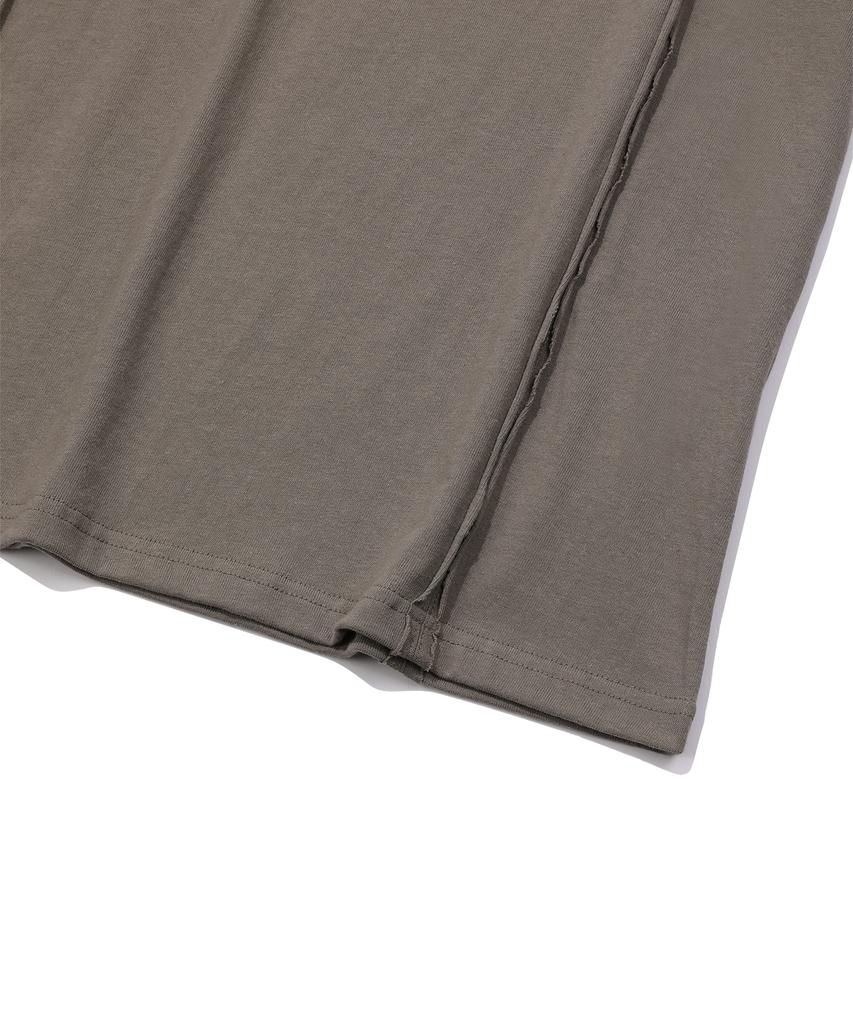 EPISODE UNTITLED Cut-Off Logo Ring Point T-Shirt_Khaki