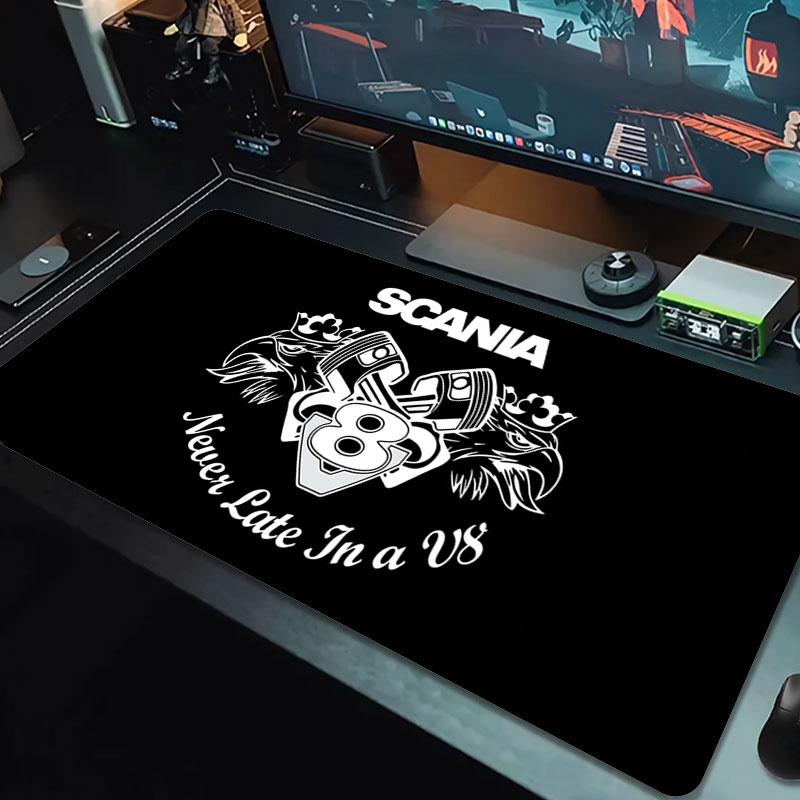 Scania Lev Znak Velká Velikost Podložka pod Myš Velký Herní Stůl Polštář Protiskluzová Podložka pro Notebook Tablet Velká Podložka pod Myš XXL Podložka Mini PC Podložka na Hraní S Uzamykatelným Okrajem