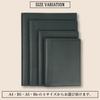A4 Leather Notebook Diary Memo Pad Rhodia Holds 2 with Pen Holder and Pocket Cover, Cover, Cover, Cover, Notebooks, (Black)