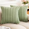 New Faux Rabbit Fur Square Cushion Cover Big Thick Striped Super Soft Solid Color Pillow Cover Sofa Decor Cushion Covers 2026